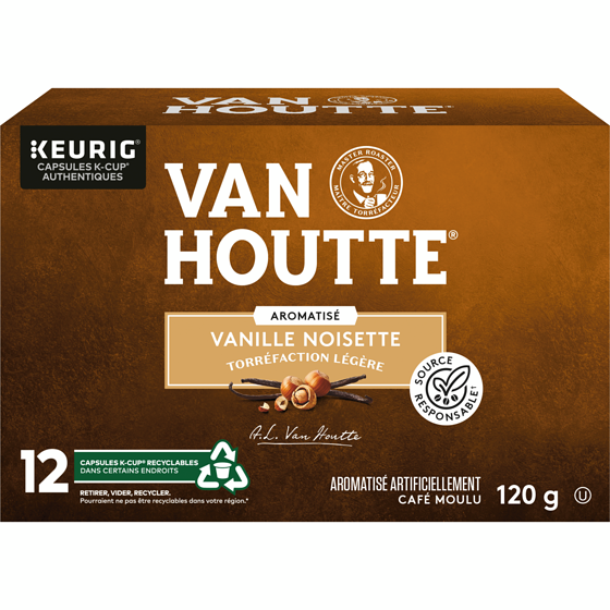 Keurig Van Houtte Vanille noisette capsules K-Cup de café, 12 unités, pour les cafetières Keurig 12 ea, 1,42 $/1ch