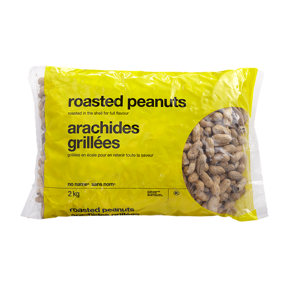 Sans Nom Arachides rôties en écale 2 kg, 0,75 $/100g