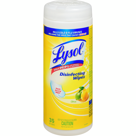 Lysol Disinfecting Surface Wipes - Citrus 1 ea, $12.83/100ea