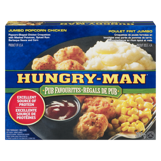 Hungry-Man Jumbo Popcorn Chicken Croquettes 397 g, $1.89/100g