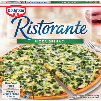 Dr. Oetker Pizza Ristorante aux épinards 390 g, 1,79 $/100g