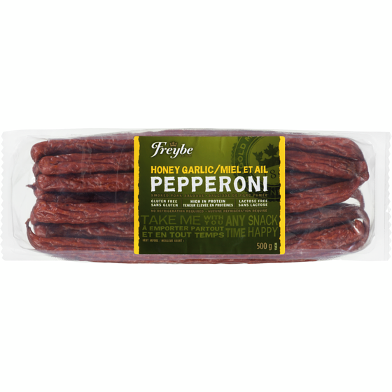 Freybe Dry Pepperoni Sticks, Honey Garlic 500 g, $29.98/1kg $3.00/100g