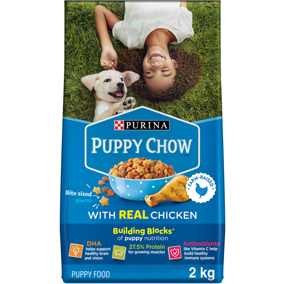 Purina Puppy Chow Complete Real Chicken, Dry Puppy Food 2 kg, $0.60/100g