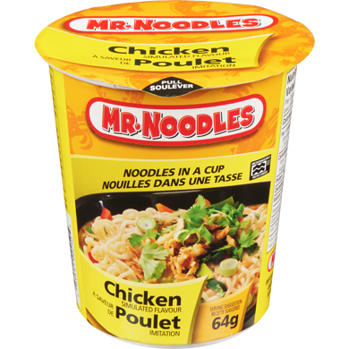 Mr Noodles Poulet Nouilles dans une tasse 64 g, 1,86 $/100g