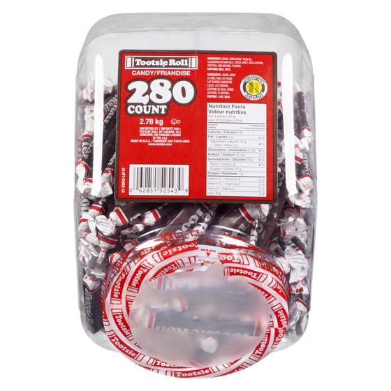 Tootsie Roll Jar 280 ea, $0.09/1ea