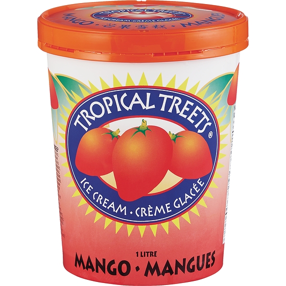 Tropical Treets Ice Cream, Mango 1 l, $0.70/100ml