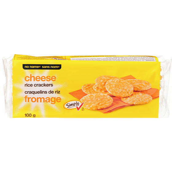 Sans Nom Craquelins de riz, fromage 100 g, 1,79 $/100g