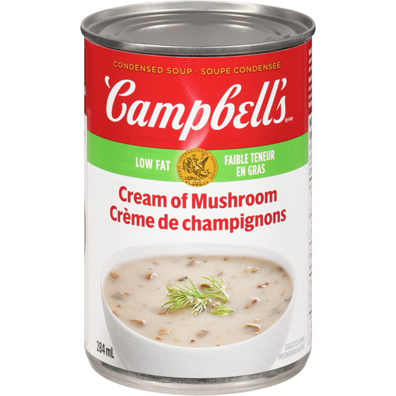 Campbell's Cream Of Mushroom, Low Fat 284 ml, $0.88/100ml