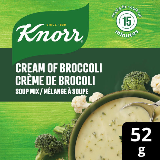 Knorr Mélange à Soupe Crème de Brocoli 52 g, 2,88 $/100g
