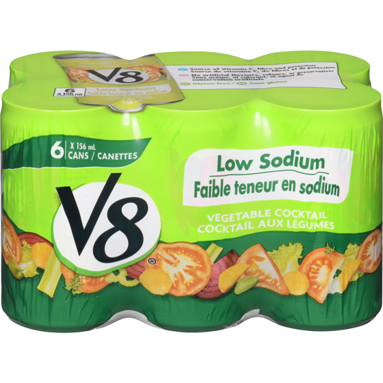 V8 Vegetable Cocktail, Low Sodium 6x156.0 ml, $0.48/100ml
