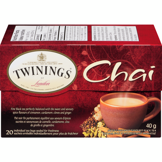 Twinings 20ct Chai 20 ea, 0,28 $/1ch