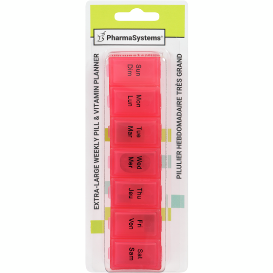 PharmaSystems 7-Day Pill Box, XL 1 ea, $4.49/1ea