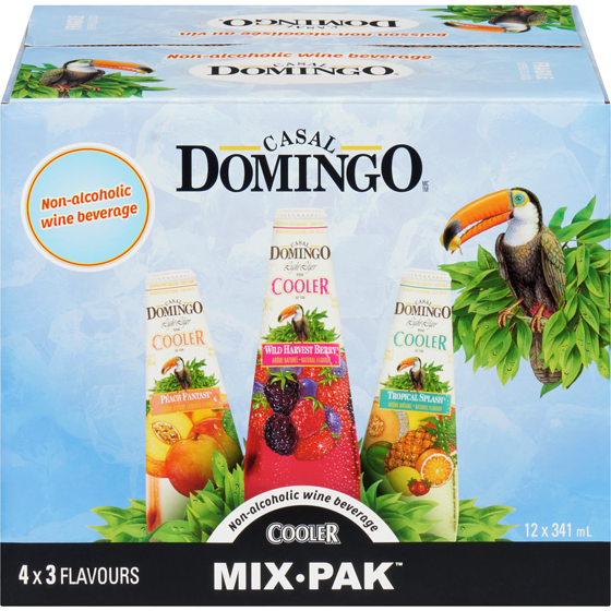 Casal Domingo Domingo Mixed Flavours Non-Alcoholic, Club Pack 12x341.0 ml, $0.42/100ml