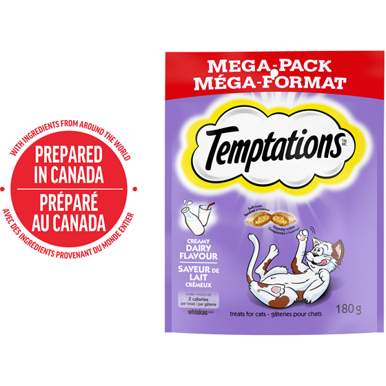 Temptations Gâteries pour chats saveur de lait crémeux 180 g, 1,94 $/100g