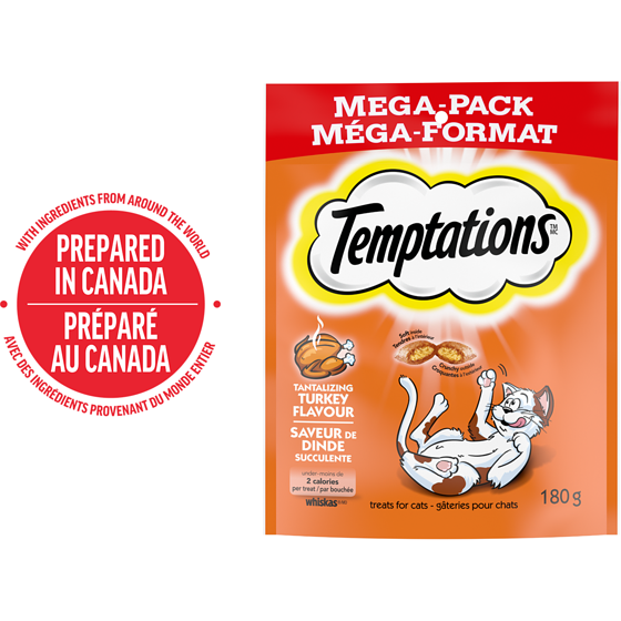 Temptations Gâteries pour chats saveur de dinde succulente 180 g, 1,94 $/100g