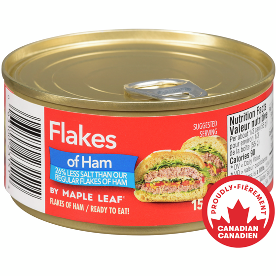 Maple Leaf of Ham, Less Salt by Maple Leaf 156 g, $2.37/100g
