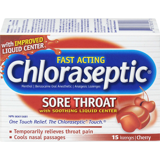 Chloraseptic Sore Throat Lozenges, Cherry 15 ea, $0.40/1ea