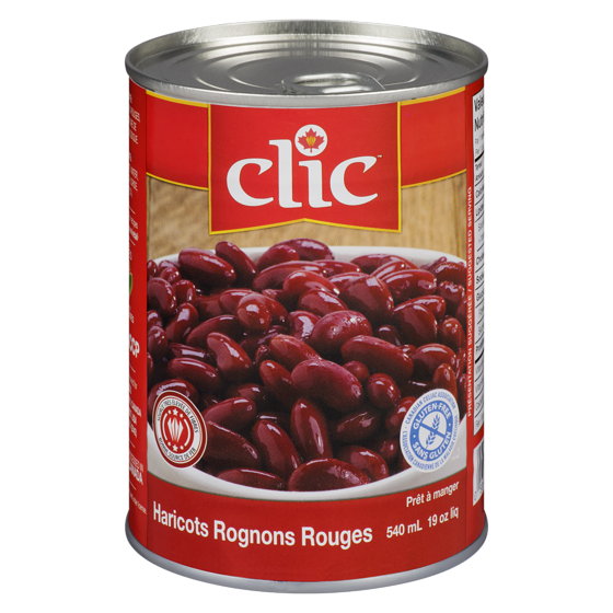 Clic Haricots, rouges 540 ml, 0,37 $/100ml