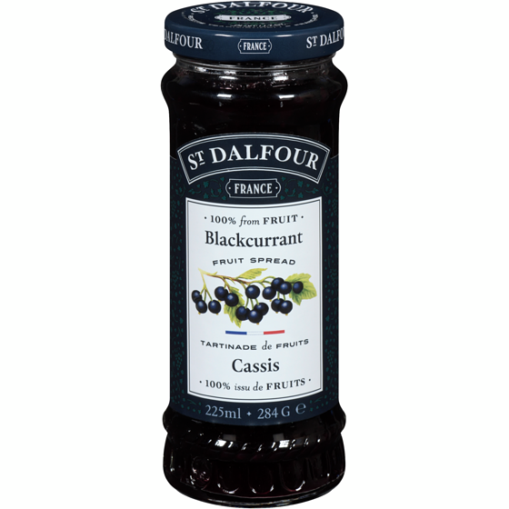 St Dalfour Deluxe Spread, Blackcurrant 225 ml, $2.89/100ml