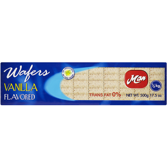 Man Kosher Wafers, Vanilla Flavoured 500 g, $1.26/100g
