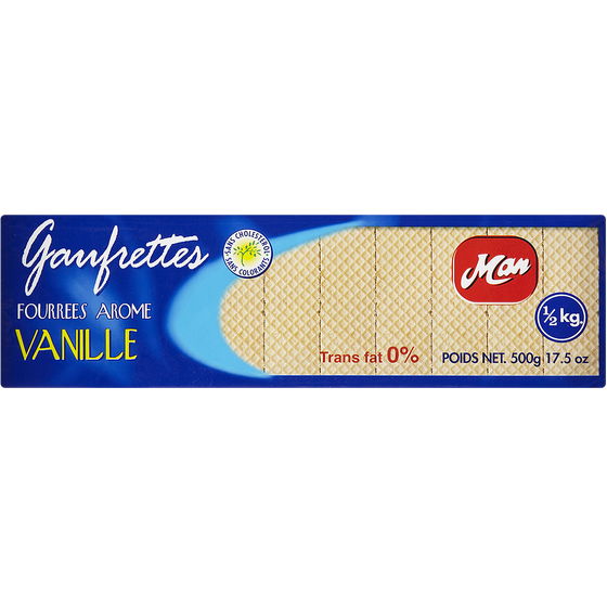 Homme Gaufrettes à saveur de vanille casher 500 g, 1,26 $/100g
