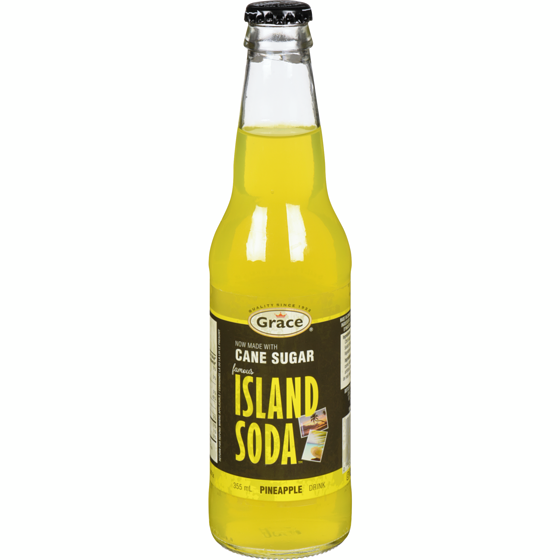 Grace Island Soda, Pineapple 355 ml, $0.42/100ml