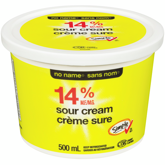 Sans Nom Crème sure 14 % 500 ml, 0,70 $/100ml