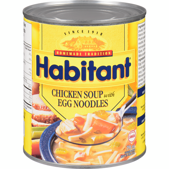 Habitant Chicken Soup with Egg Noodles 796 ml, $0.48/100ml