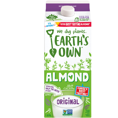 Earth's Own Almond Beverage, Original  1.89 l, $0.25/100ml
