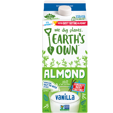 Earth's Own Almond Beverage, Vanilla 1.89 l, $0.25/100ml