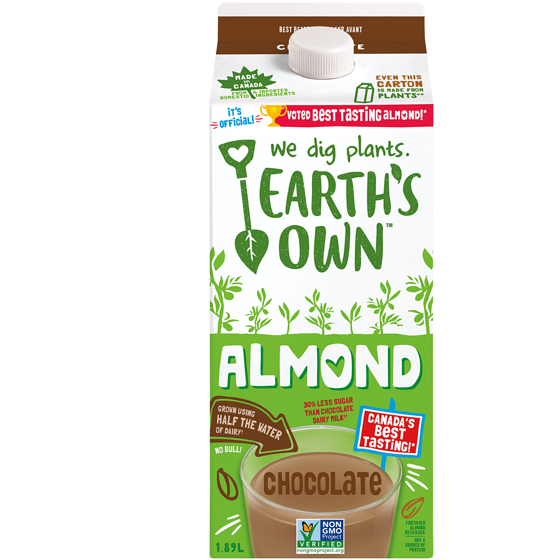 Earth's Own Almond Beverage, Chocolate 1.89 l, $0.19/100ml