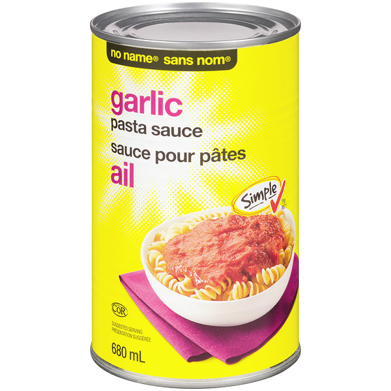 Sans Nom Sauce pour pâtes à l’ail 680 ml, 0,29 $/100ml