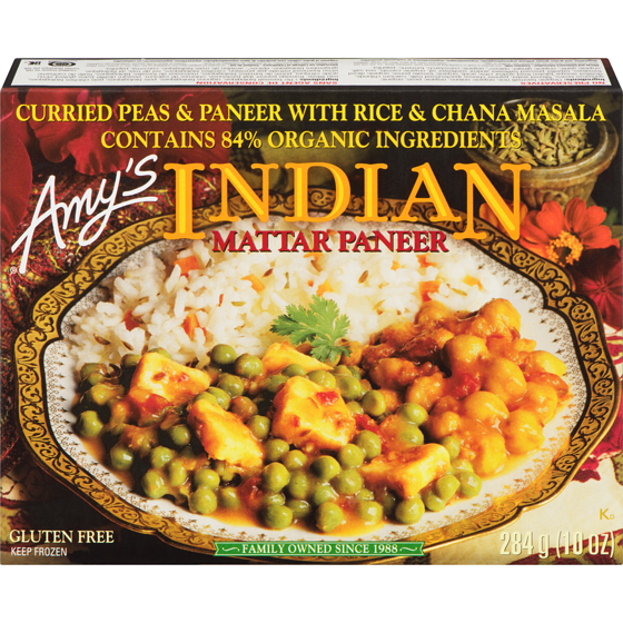 Amys Mattar Paneer 284 g, $2.81/100g