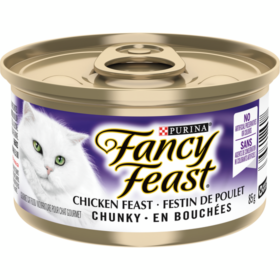 Purina Fancy Feast Chunky Chicken Feast, Wet Cat Food 85 g, $1.06/100g