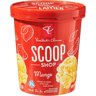 President's Choice Scoop Shop Mango Ice Cream 946 ml, $0.63/100ml