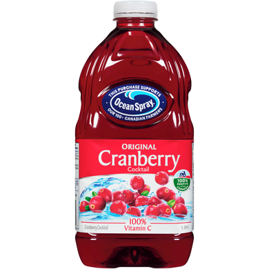 Ocean Spray Cranberry Cocktail 1.89 l, $0.24/100ml