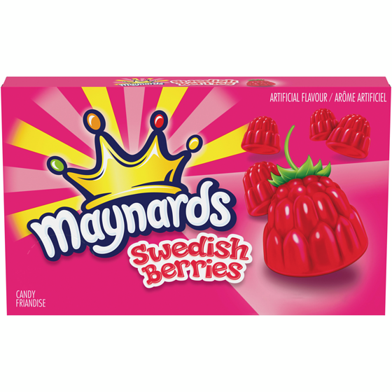 Maynards Swedish Berries Candy, Gummy Candy, Candy Box, perfect for road trips, movie nights, office snacks 100 g, $2.49/100g