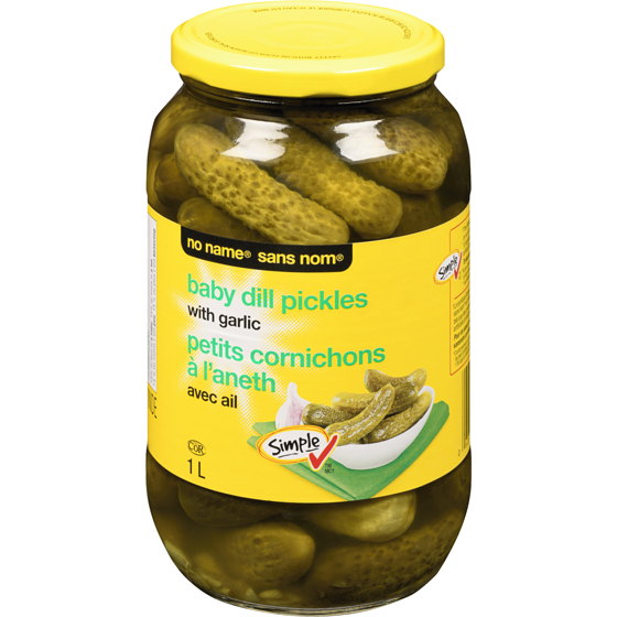 No Name Baby Dill Pickles with Garlic 1 l, $0.35/100ml
