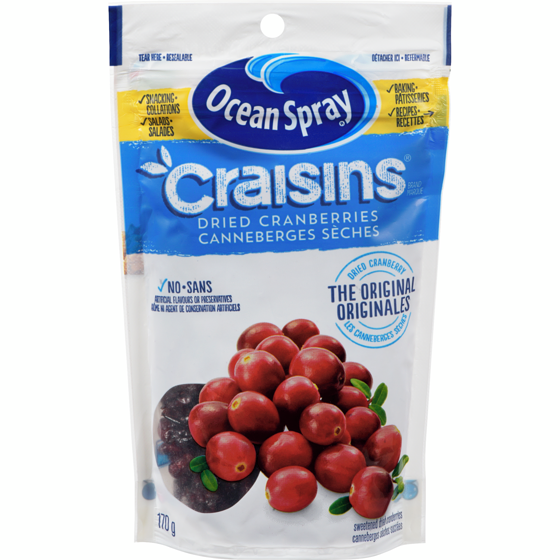 Ocean Spray Canneberges Craisins 170 g, 2,05 $/100g
