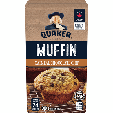 Quaker Oatmeal Chocolate Chip Muffin Mix 900 g, $0.72/100g