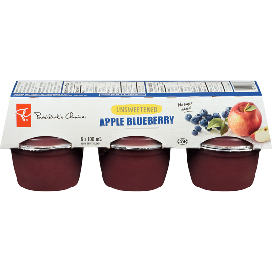 PC Unsweetened Apple Blueberry Apple Sauce PC.ca