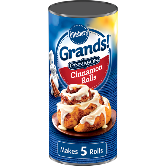 Pillsbury Grands! Cinnamon Rolls with Icing, Cinnabon Cinnamon, 5 ct 496 g, $1.11/100g