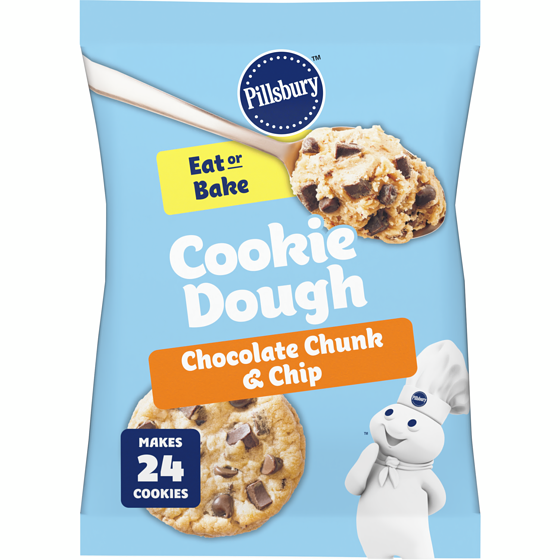 Pillsbury Grands Chocolate Chunk & Chip Cookie Dough 454 g, $1.21/100g