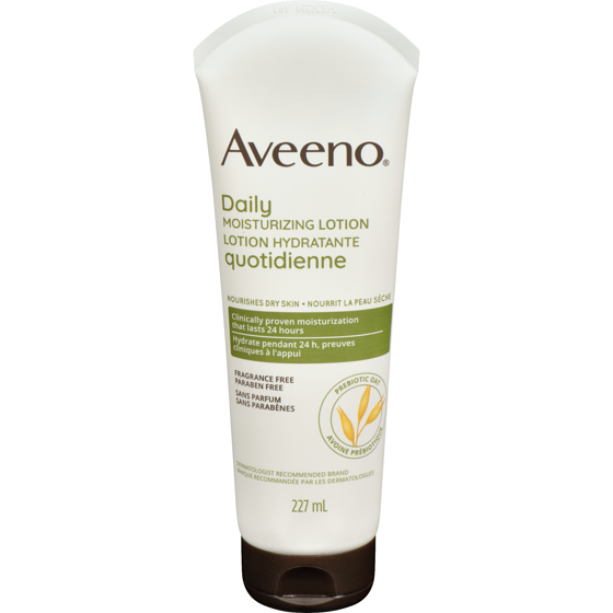Aveeno Lotion hydratante quotidienne non parfumée tube 227 ml, 4,62 $/100ml