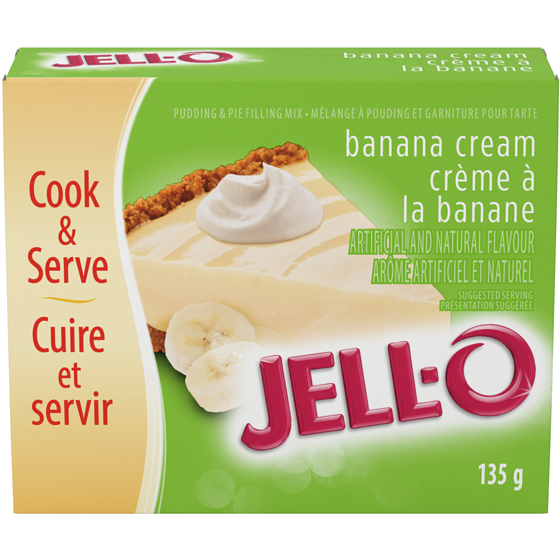 Jell-O Banana Cream Cook & Serve Pudding & Pie Filling Mix 135 g, $3.33/100g
