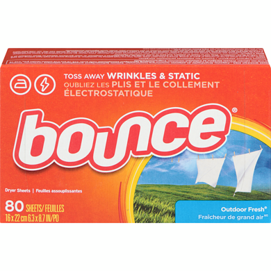 Bounce Dryer Sheets, Outdoor Fresh, 80 count 1 ea, $0.06/1ea
