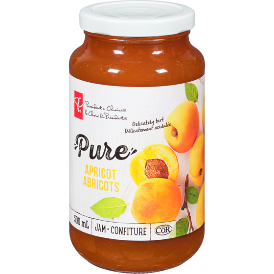 President's Choice Pure Apricot Jam 500 ml, $1.50/100ml