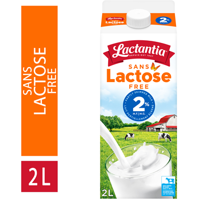 Lactantia Milk Lactose Free 2% Partly Skimmed 2 l, $0.30/100ml