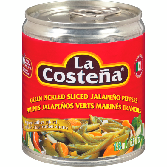 La Costena Green Pickled Sliced Jalapeño Peppers 193 ml, $1.19/100ml