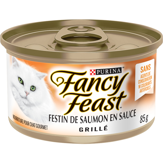 Purina Fancy Feast Festin de Saumon Grillée, Nourriture Humide pour Chats 85 g 85 g, 1,06 $/100g